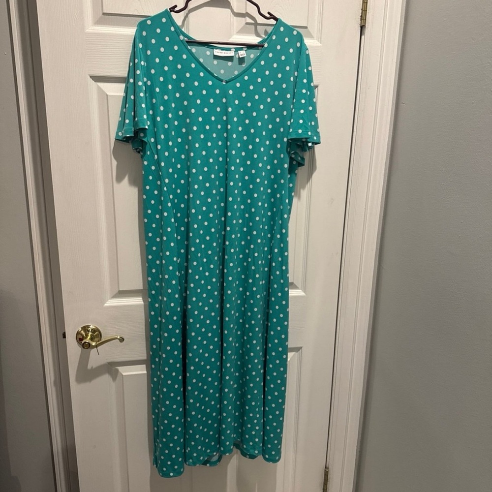 Teal Polka Dot Dress